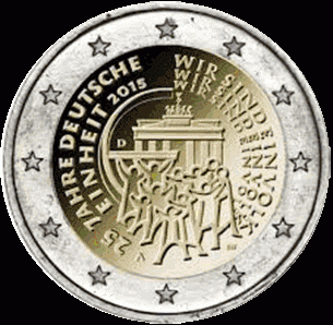 Duitsland 2 euro 2015 Duitse eenheid UNC
